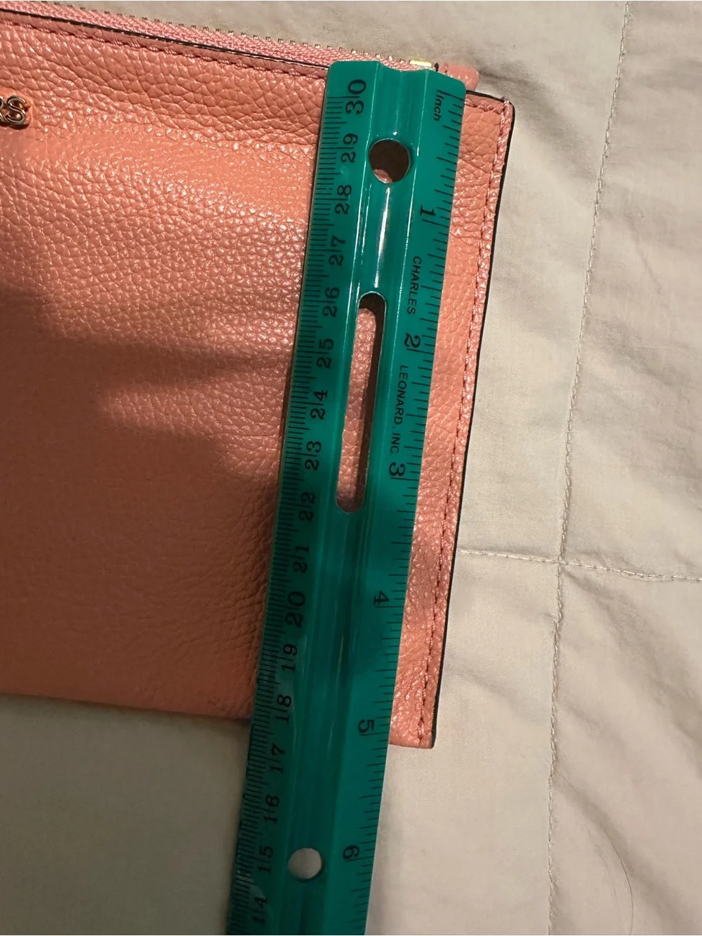 Michael Kors Coral Pink Pebbled Leather Wristlet